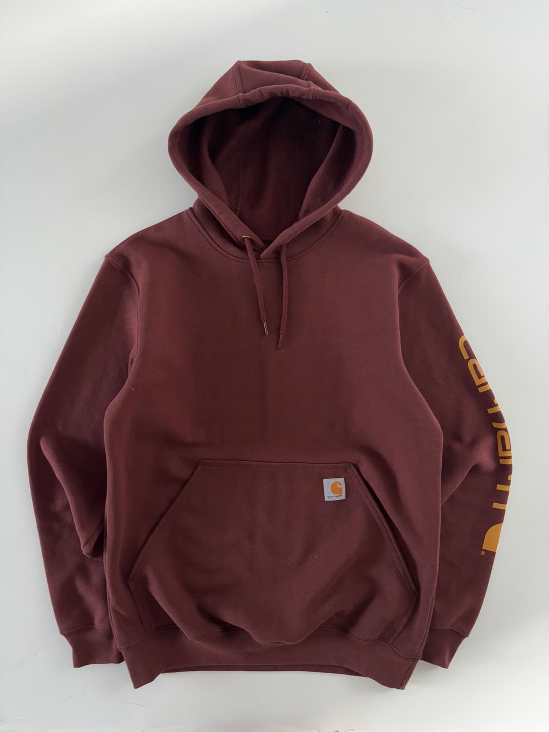 Carhartt 칼하트 버건디컬러 로고 후드티 상품이미지1