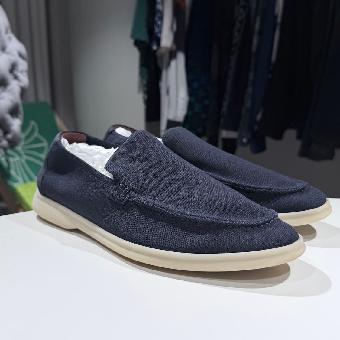 (A/42) / 로로피아나 썸머워크 로퍼 네이비 상품이미지3