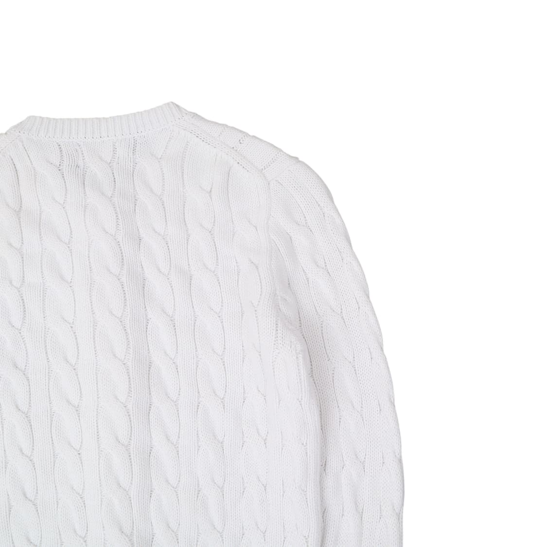 폴로 랄프로렌 QR 화이트 케이블 니트 가디건 상품이미지6