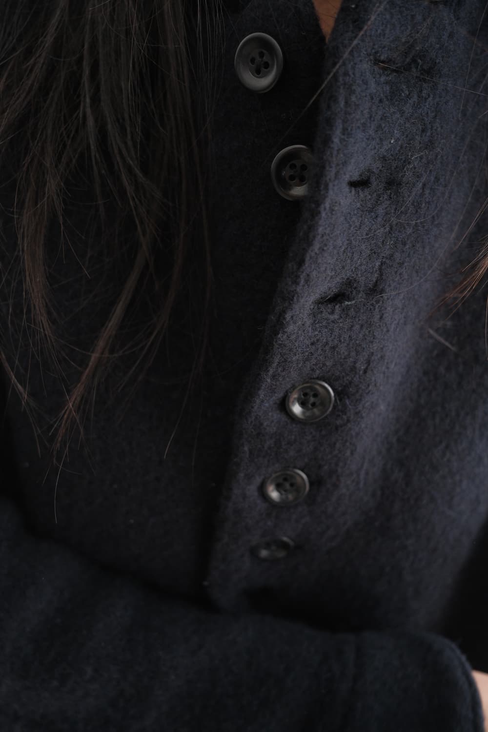 Dolman sleeve button wool jacket  상품이미지4