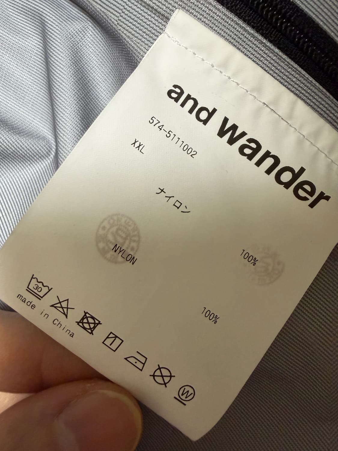 and wander 앤드원더 퍼텍스 레인자켓 다크그레이 2xl 상품이미지4