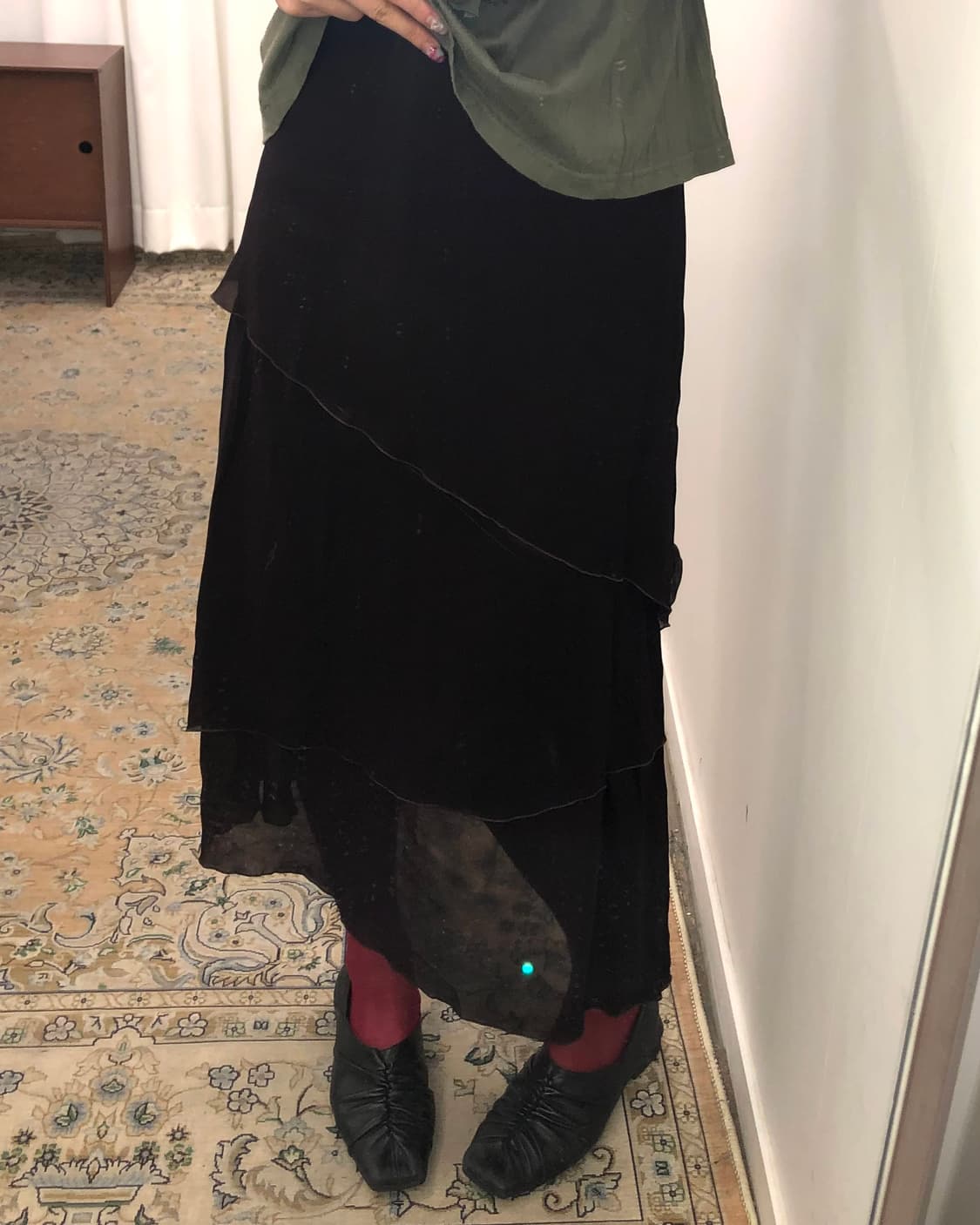 브라운 절개 스커트 상품이미지2