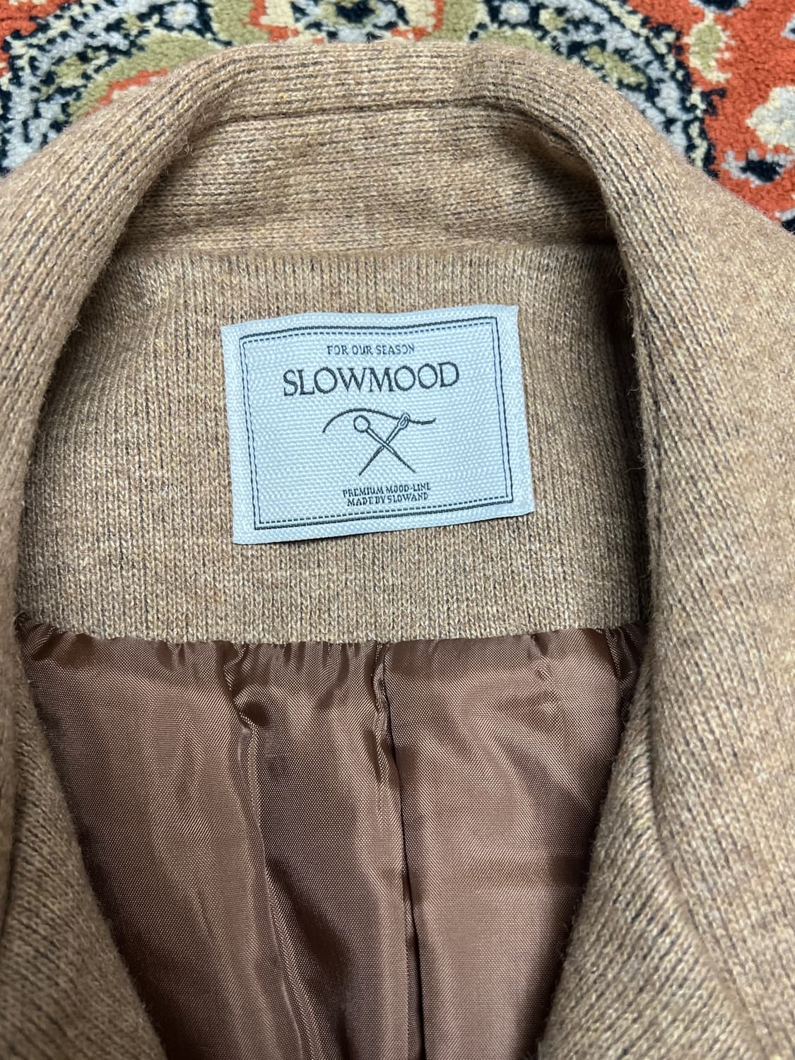 슬로우무드 면 모직 미니멀 스타디움 자켓 OS 상품이미지2