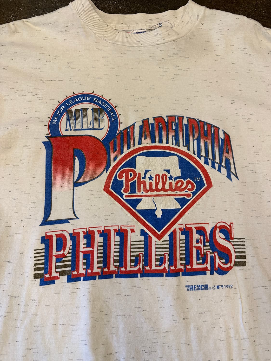 90s USA 빈티지 MLB 필라델피아 필리스 그래픽 반팔티 XL 상품이미지3