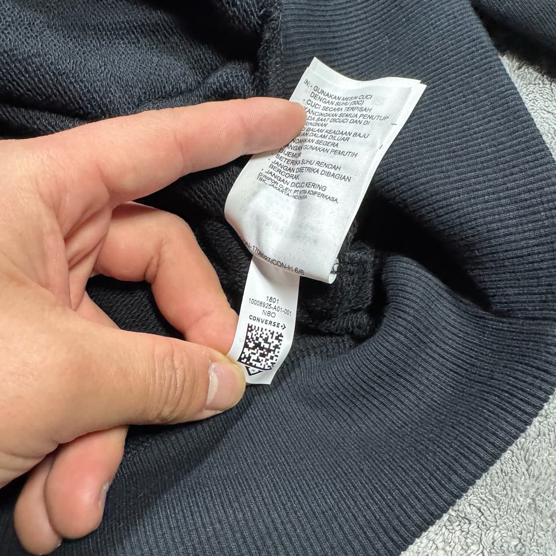 컨버스 블랙 후드집업  상품이미지5