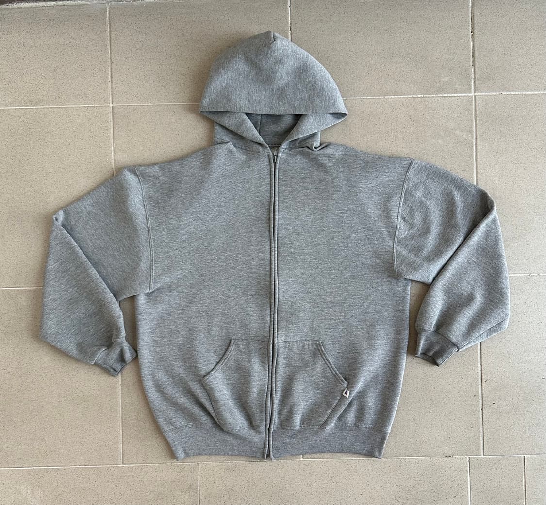 90s 빈티지 러셀 후드집업 그레이 XL 상품이미지1