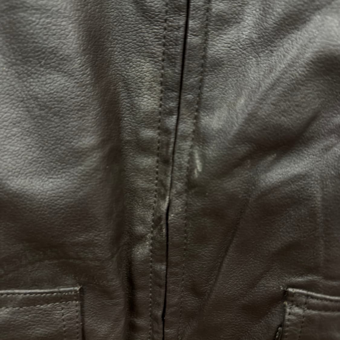 90s USA VINTAGE 레더 블루종 봄버자켓 다크브라운 상품이미지7