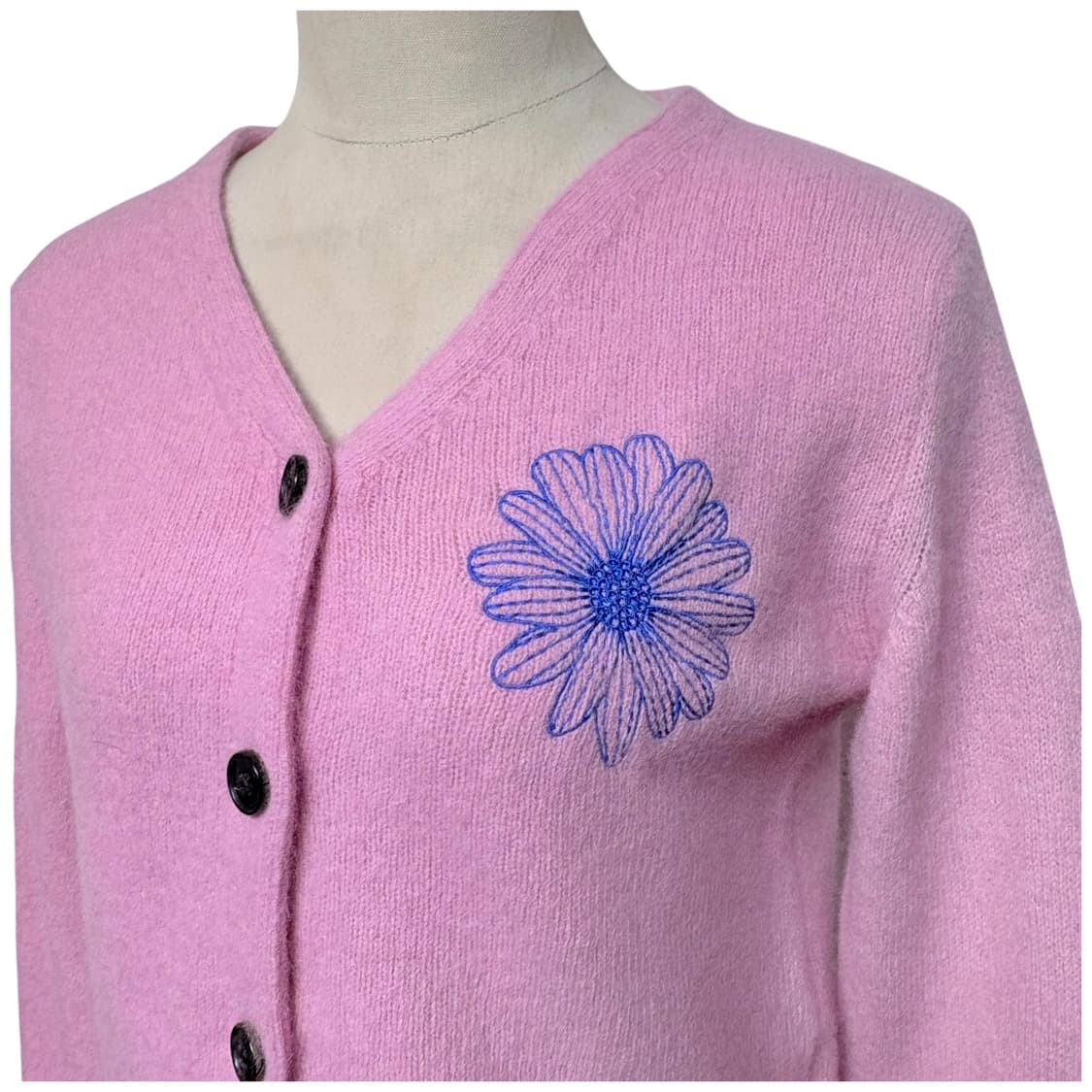 3675 마르디 메크르디 라쿤 핑크 니트가디건 상품이미지2