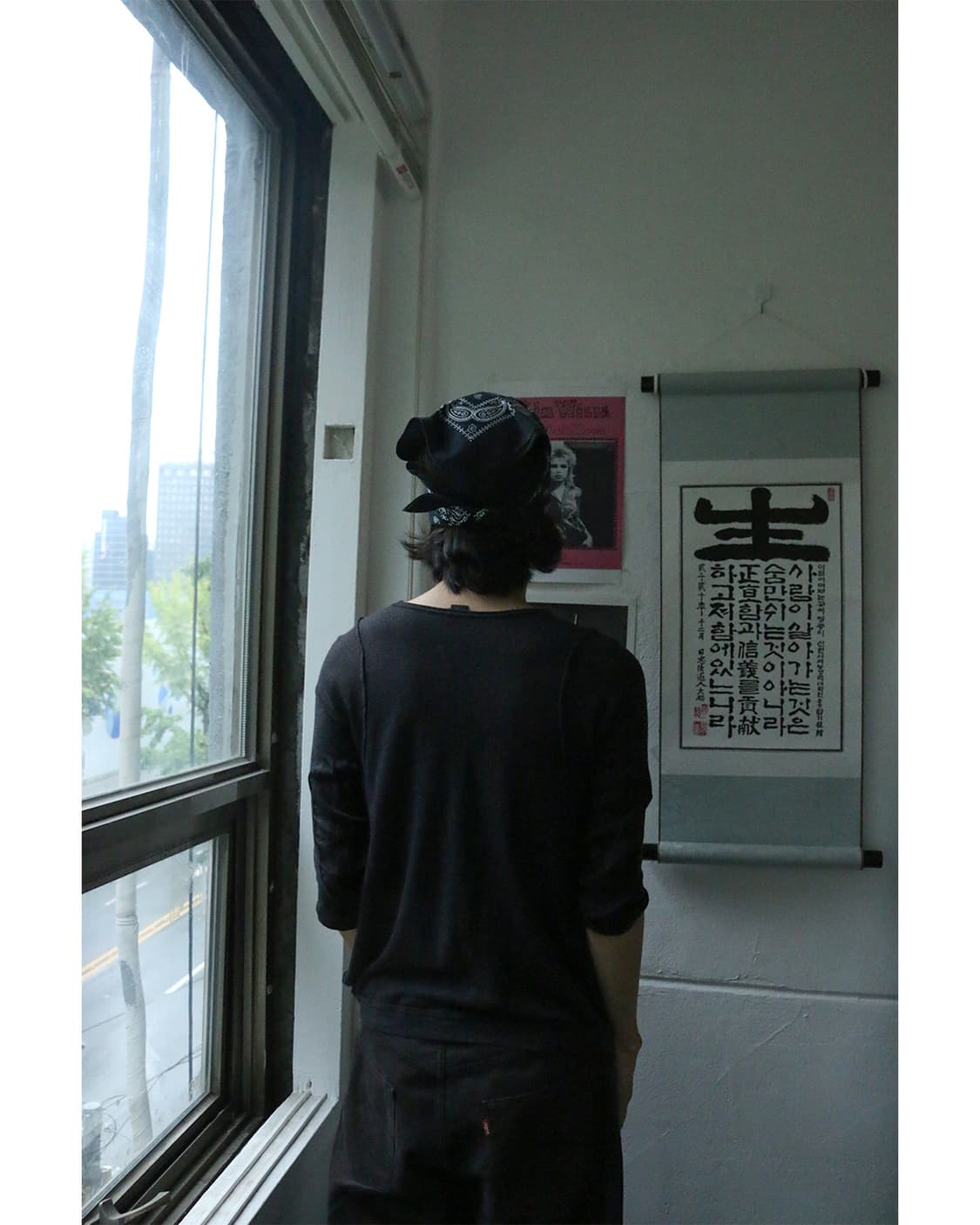 Y’s 블랙 절개 7부 소매 티셔츠 상품이미지2
