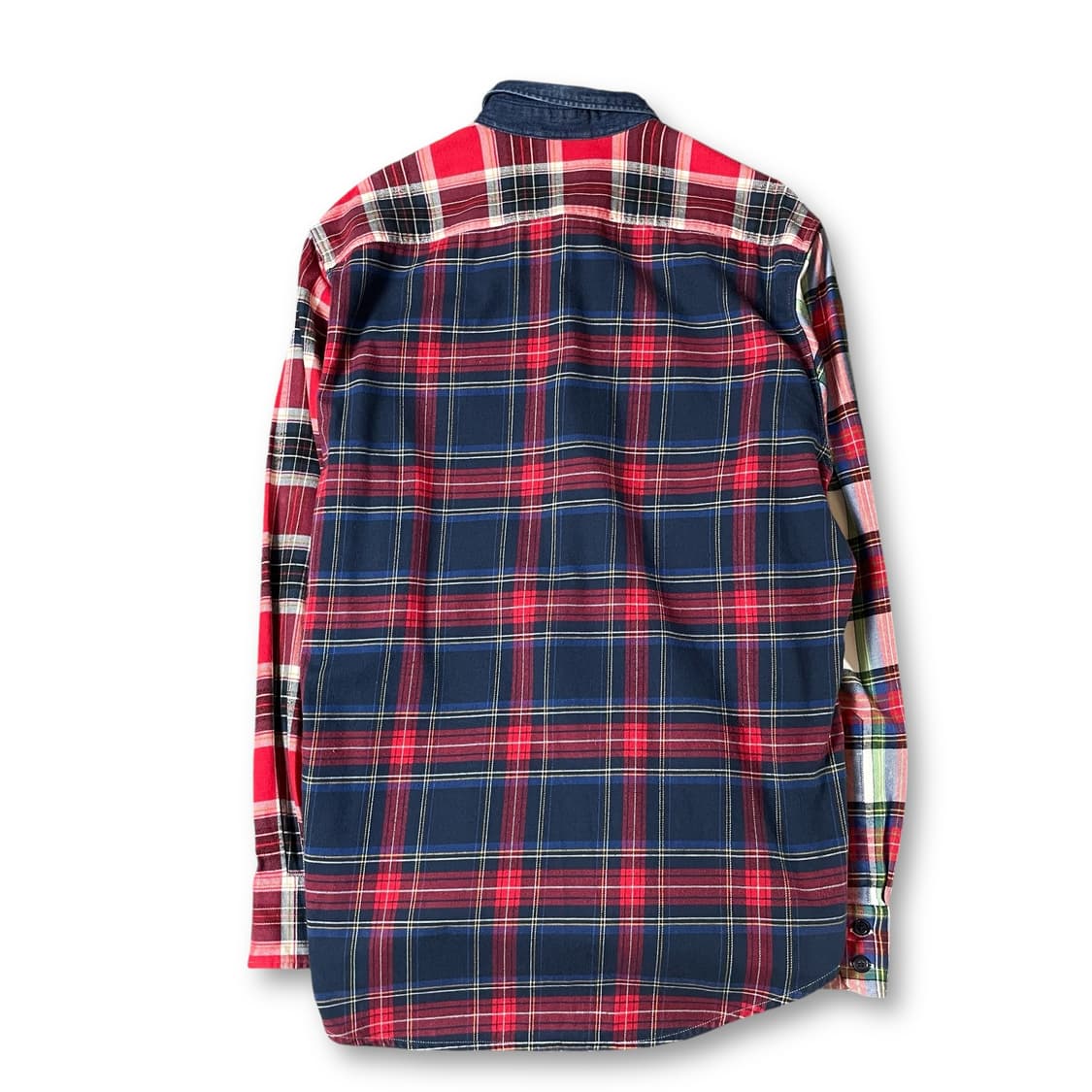 리바이스 블루 레드 멀티배색 투포켓 체크 긴팔 셔츠 M  상품이미지2