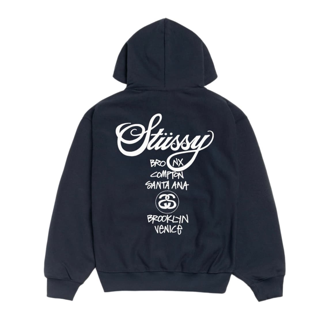 [XL] 스투시 월드투어 후드 네이비 상품이미지1