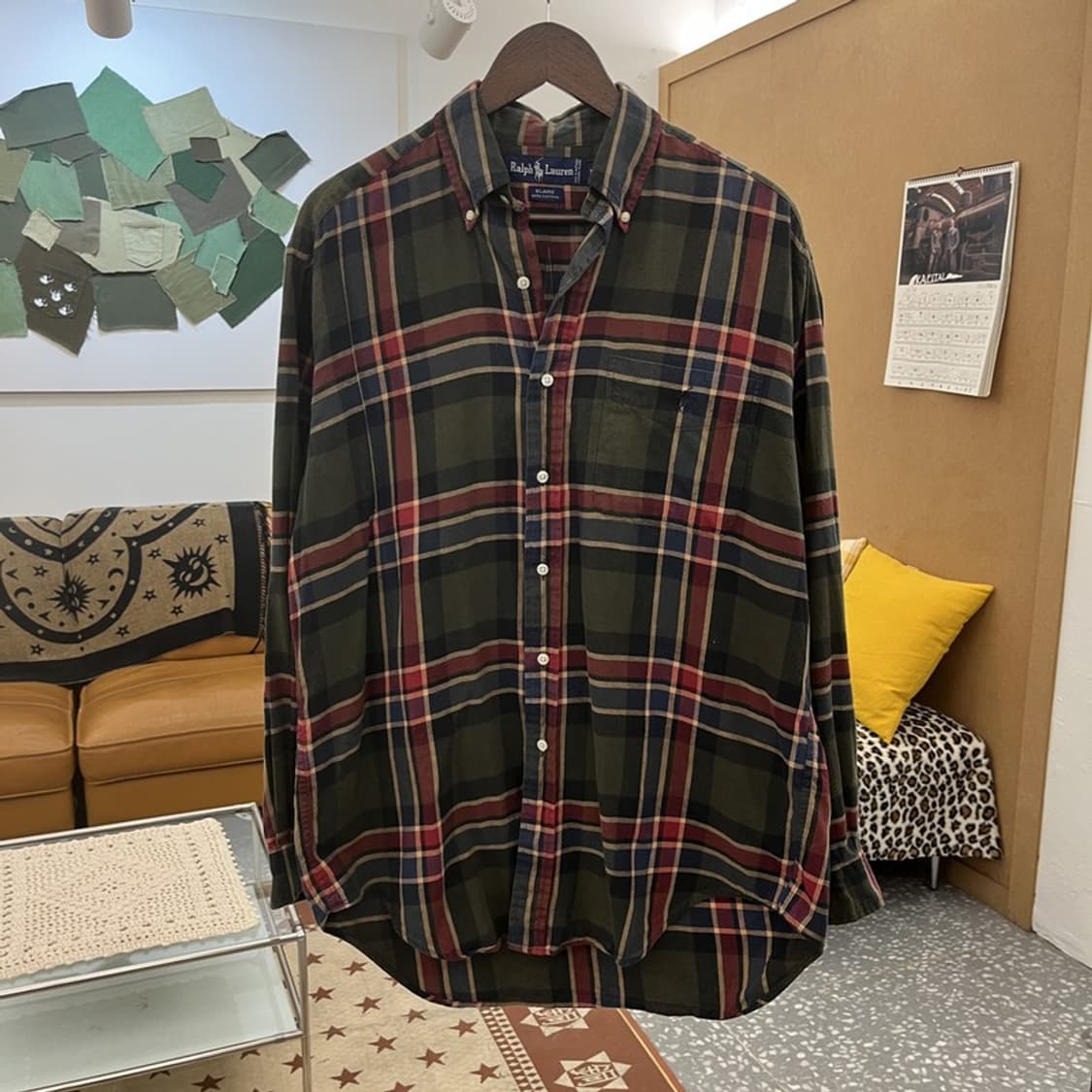 폴로 랄프로렌 컨트리 레트로 오버핏 체크 셔츠 M C10102 상품이미지3