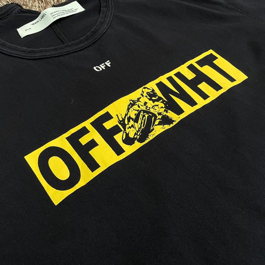 오프화이트 Off-White MOTO SPLICED 반팔 티셔츠 XL 상품이미지4