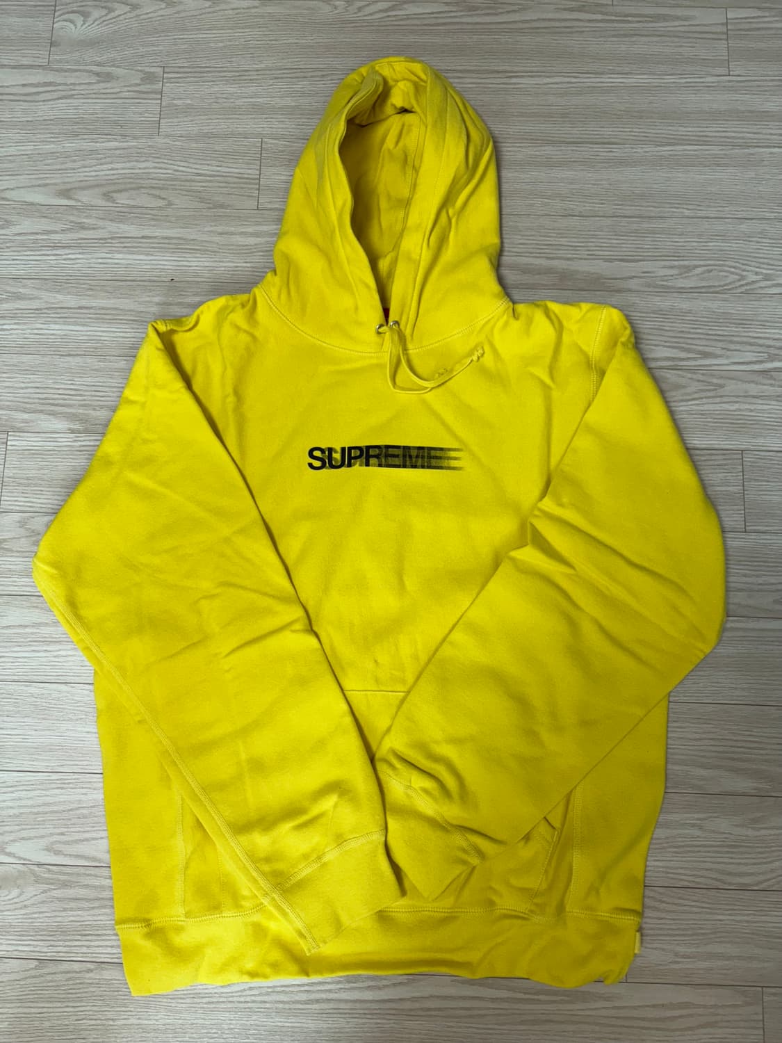 슈프림 모션로고 후드 옐로우 상품이미지1