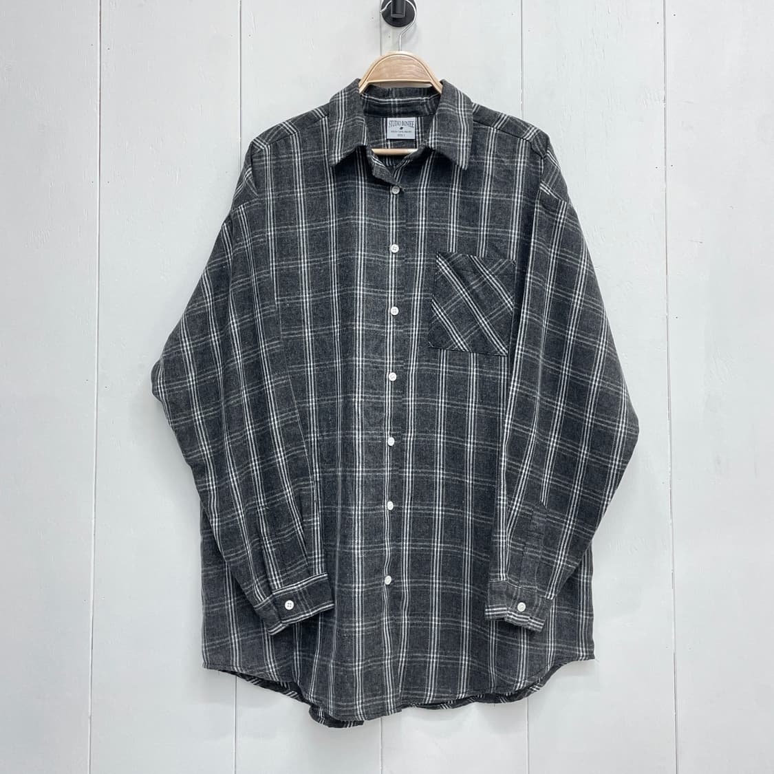 스튜디오 보니 헤링본 체크 셔츠 상품이미지2