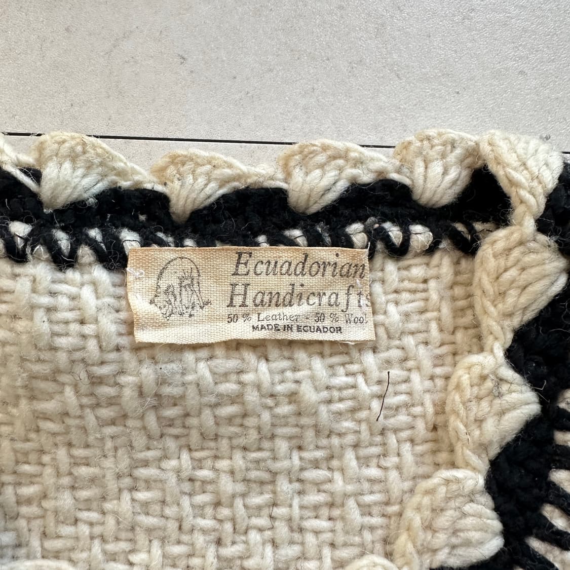 90s 에콰도르 핸드메이드 빈티지 에스닉 아즈텍 울 가디건 상품이미지5