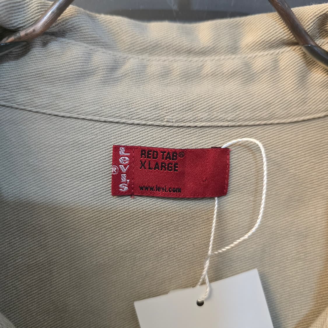 리바이스 레드탭 워크 셔츠 베이지 와펜 커스텀 셔츠 상품이미지6