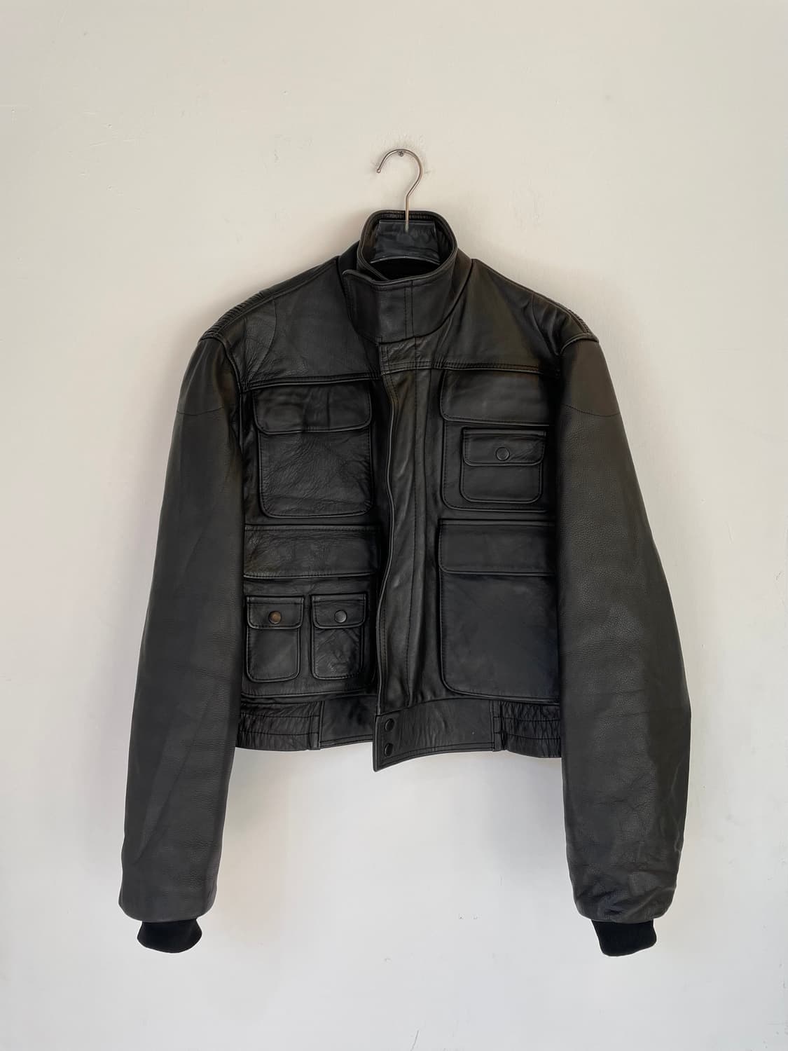 vtg 에코 레더 바이커 자켓 상품이미지1