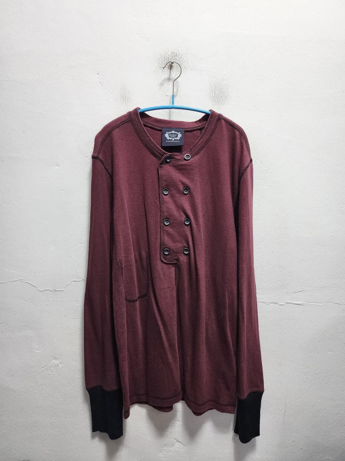 제너럴아이디어 최범석 8단추 스판 헨리넥 상품이미지1