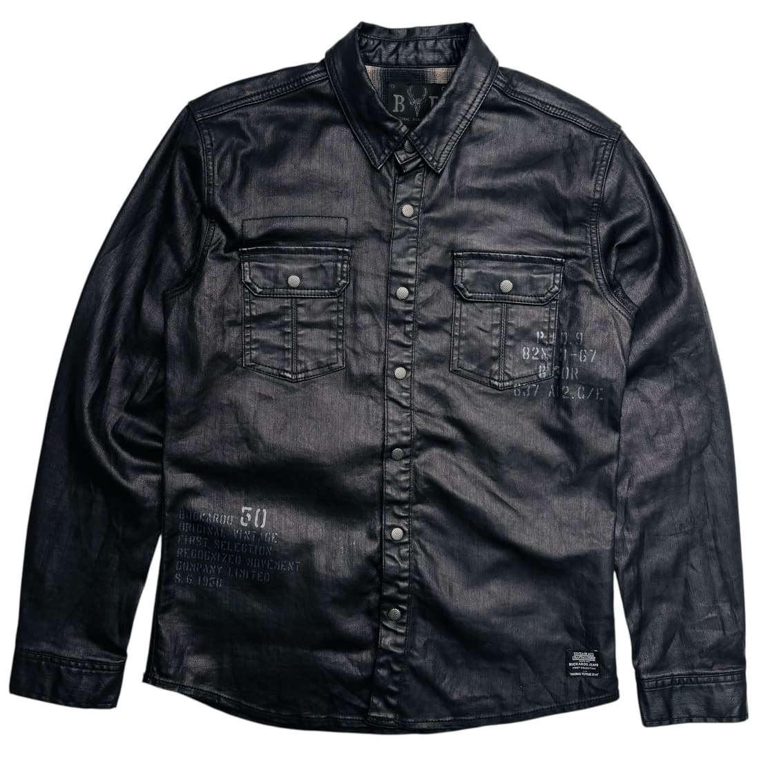 버커루 y2k 빈티지 블랙 레더 셔츠 자켓 L 상품이미지1