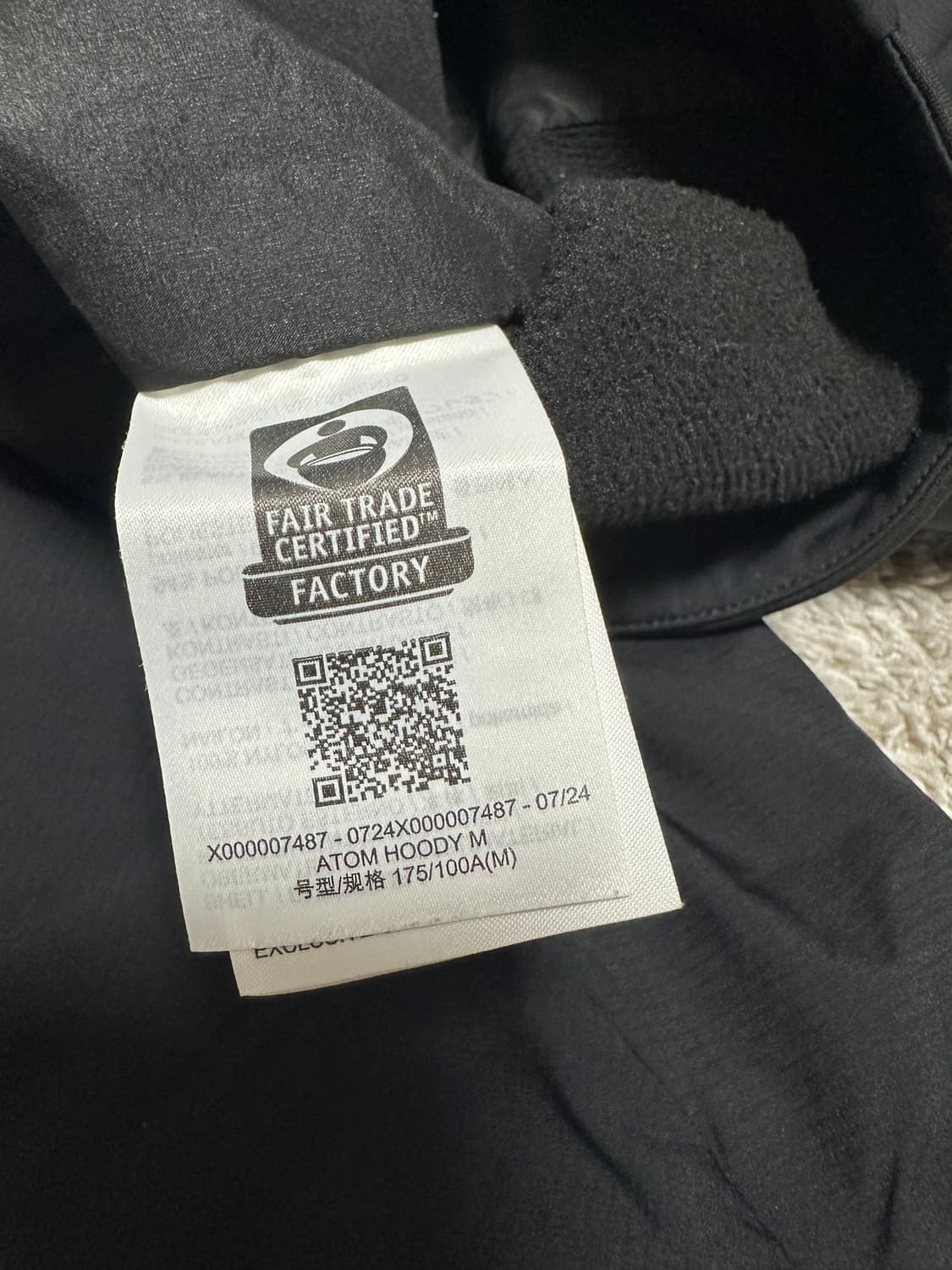 아크테릭스 아톰 LT 후디 남성 블랙 M 상품이미지5