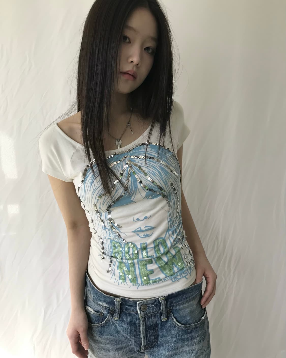스팽글 락 티셔츠  상품이미지1