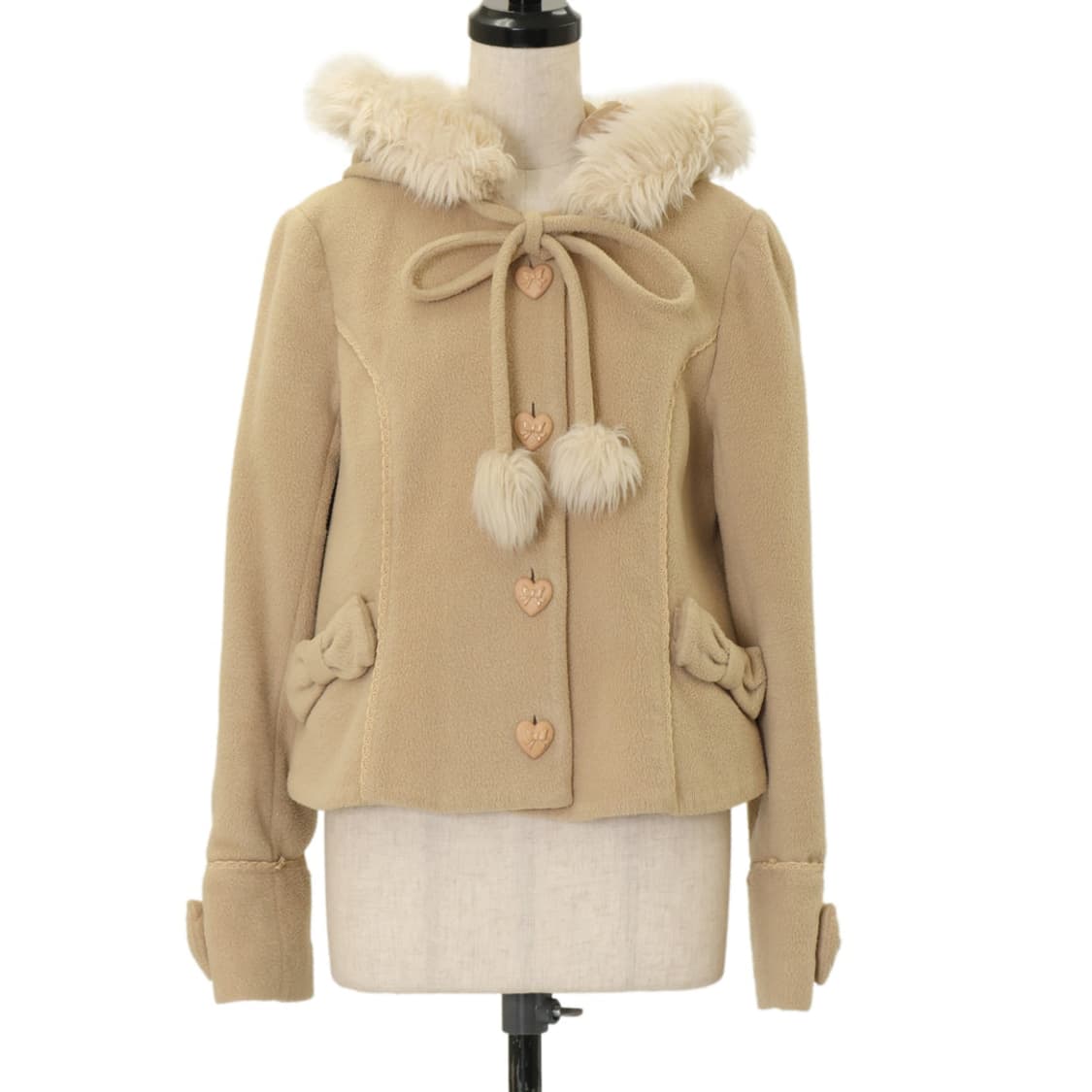 엔젤릭프리티 리본 하트 숏코트 라떼갸루 리즈리사 엑시즈팜 로걀탑 상품이미지1