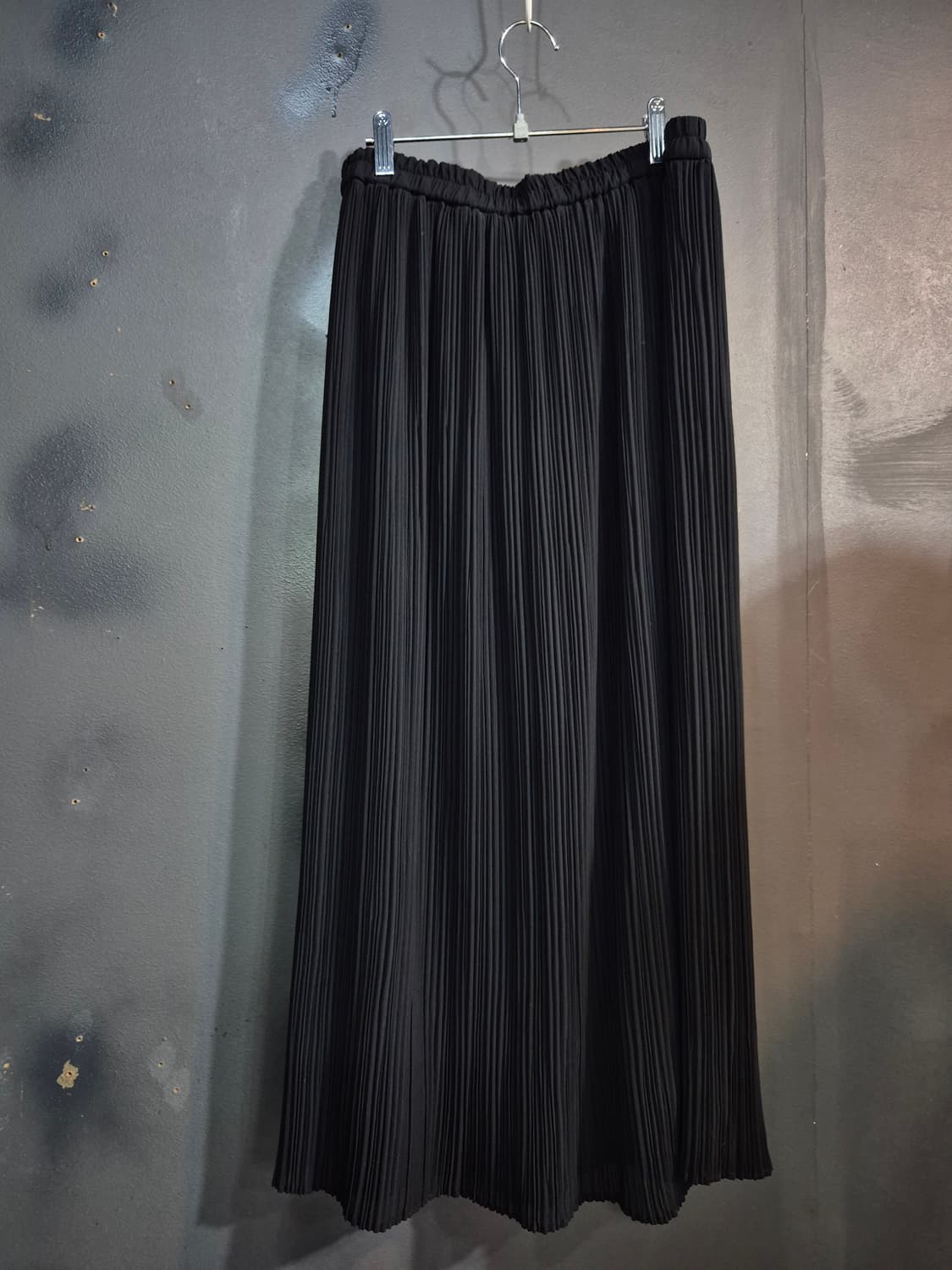블랙 플리츠 롱 스커트 55 66 상품이미지2