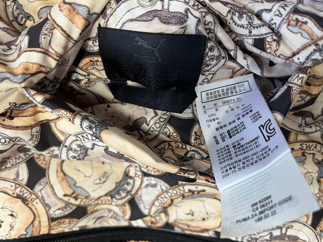 퓨마X스와시런던 양면항공점퍼L-XL 상품이미지8