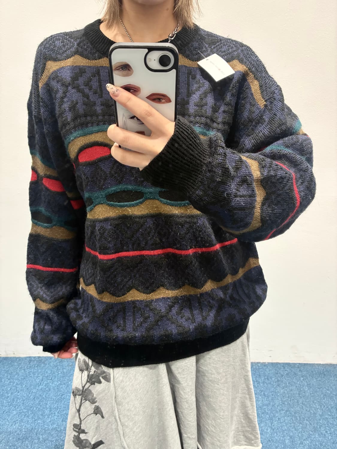 빈티지 패턴니트 상품이미지1