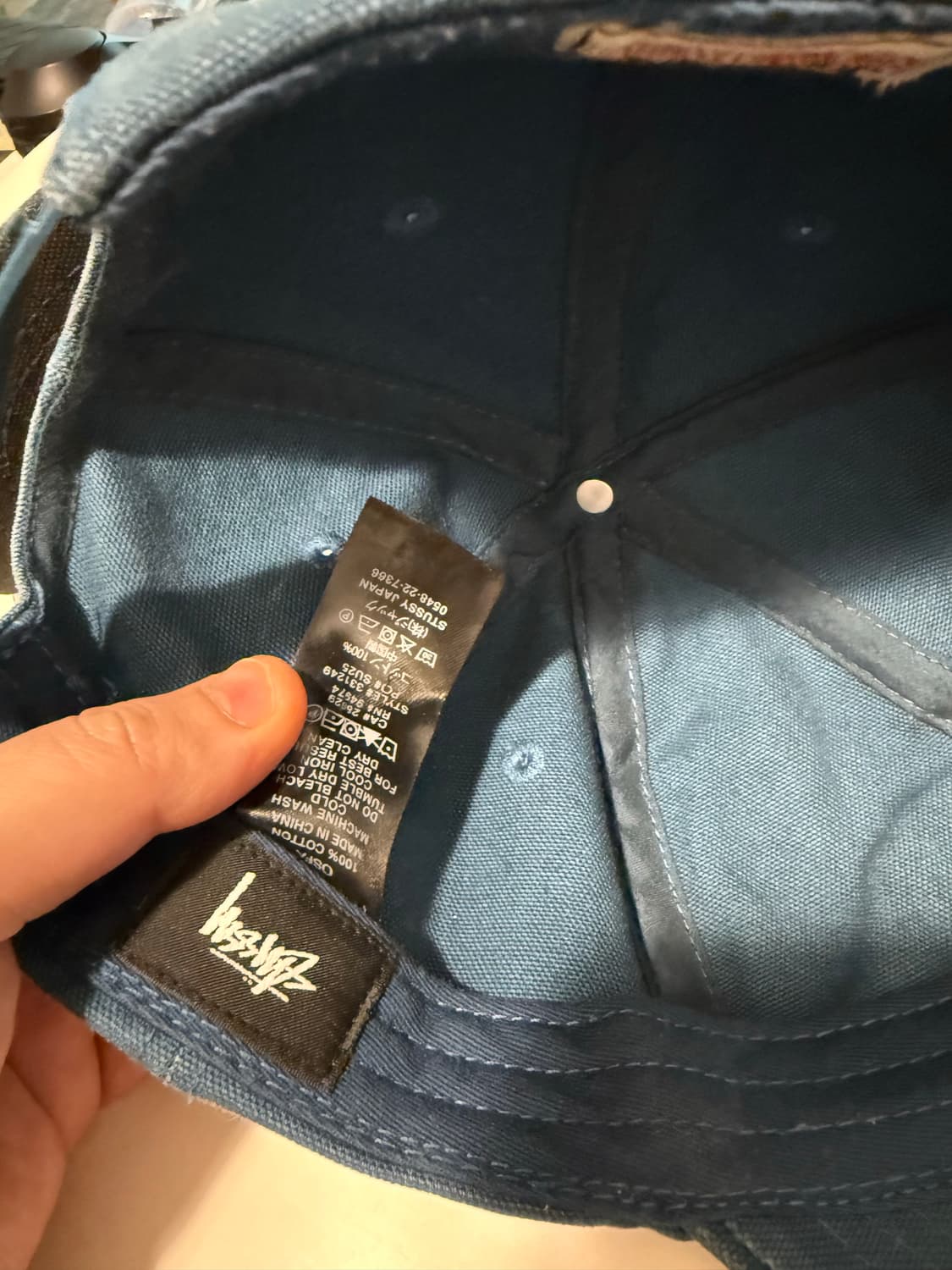 스투시x아워레가시 워크샵 미드 뎁스 캡 블루 상품이미지3