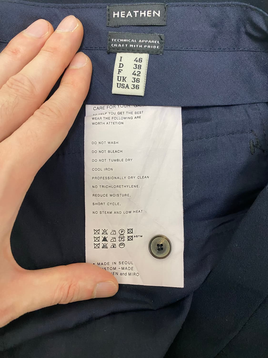 [판매] 헤든앤미로 그레이&네이비 팬츠(46Size) 2벌 상품이미지4