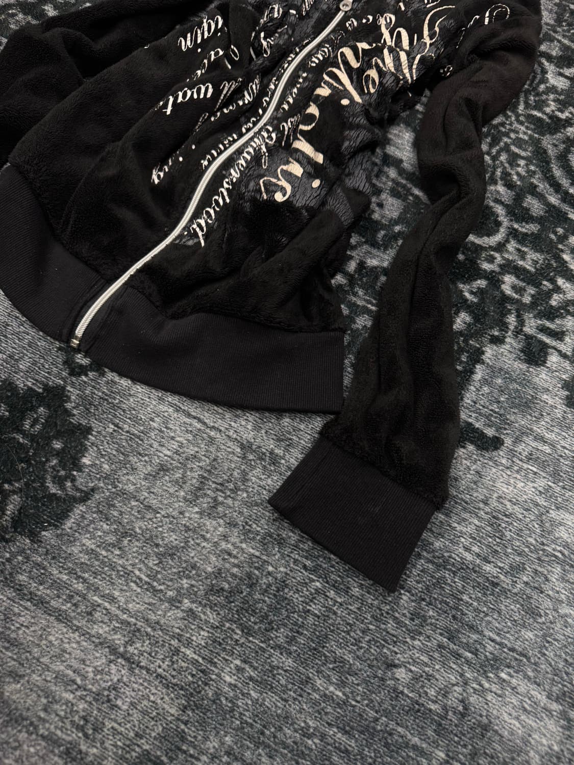 Spinash velour trimming fur hoodie 상품이미지5