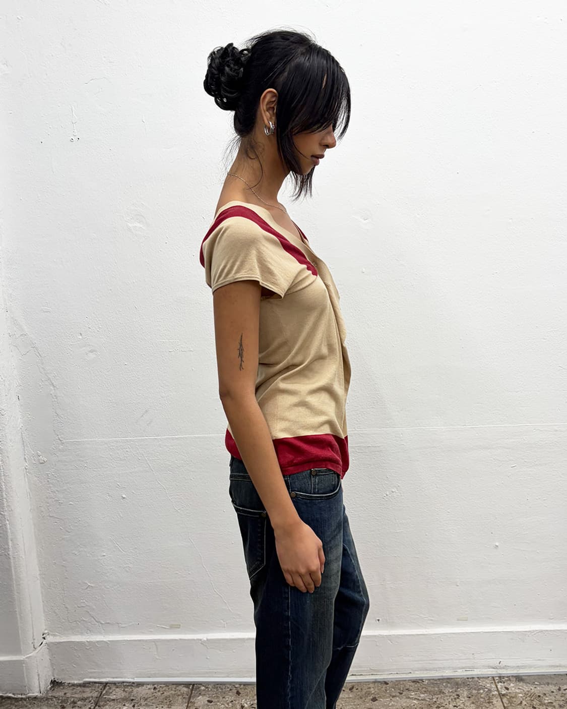 빈티지 드레이프 패널 탑 상품이미지3