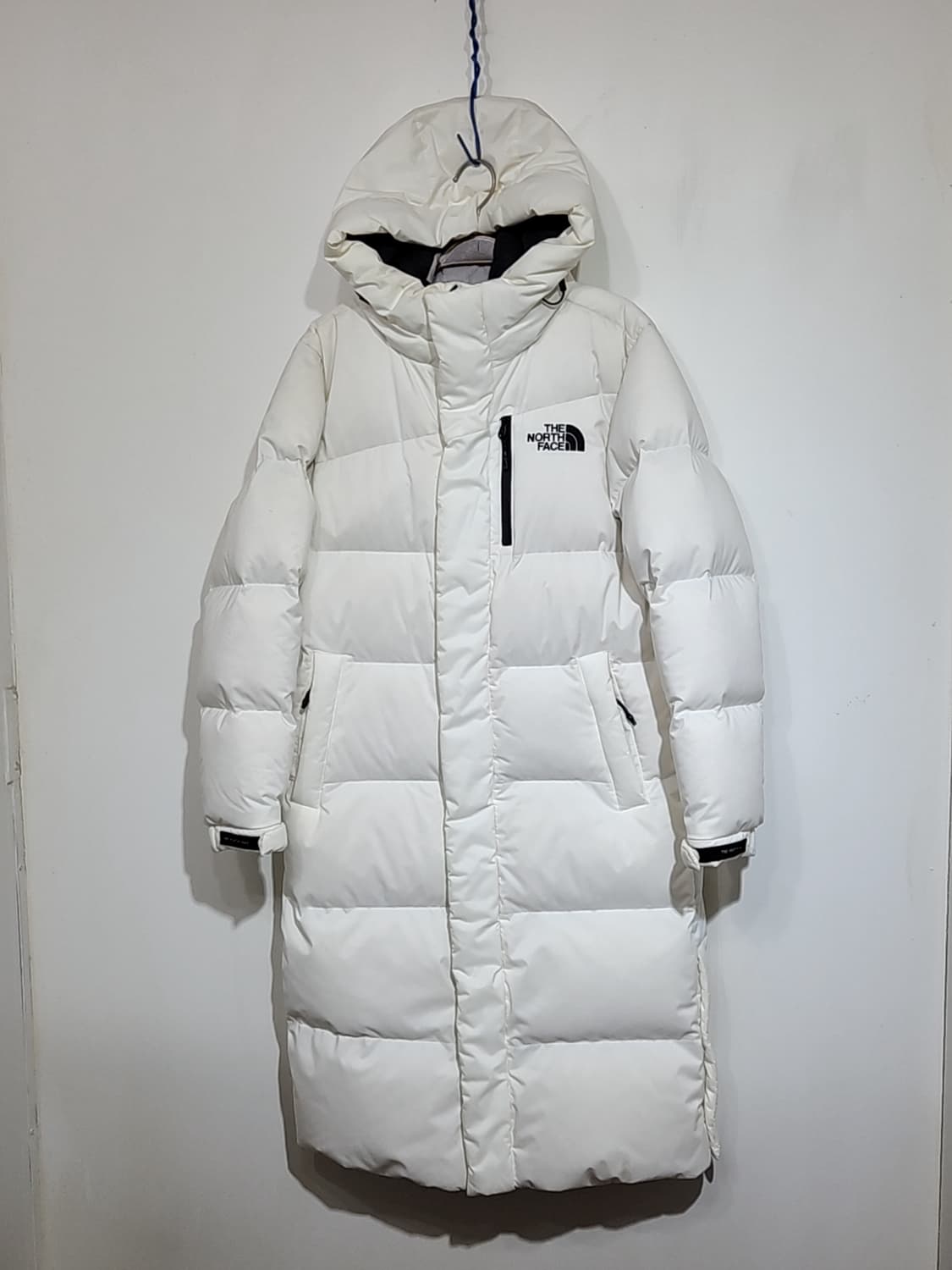 (S) 노스페이스 오리털 롱패딩 점퍼 화이트 다운코트 후드  상품이미지1