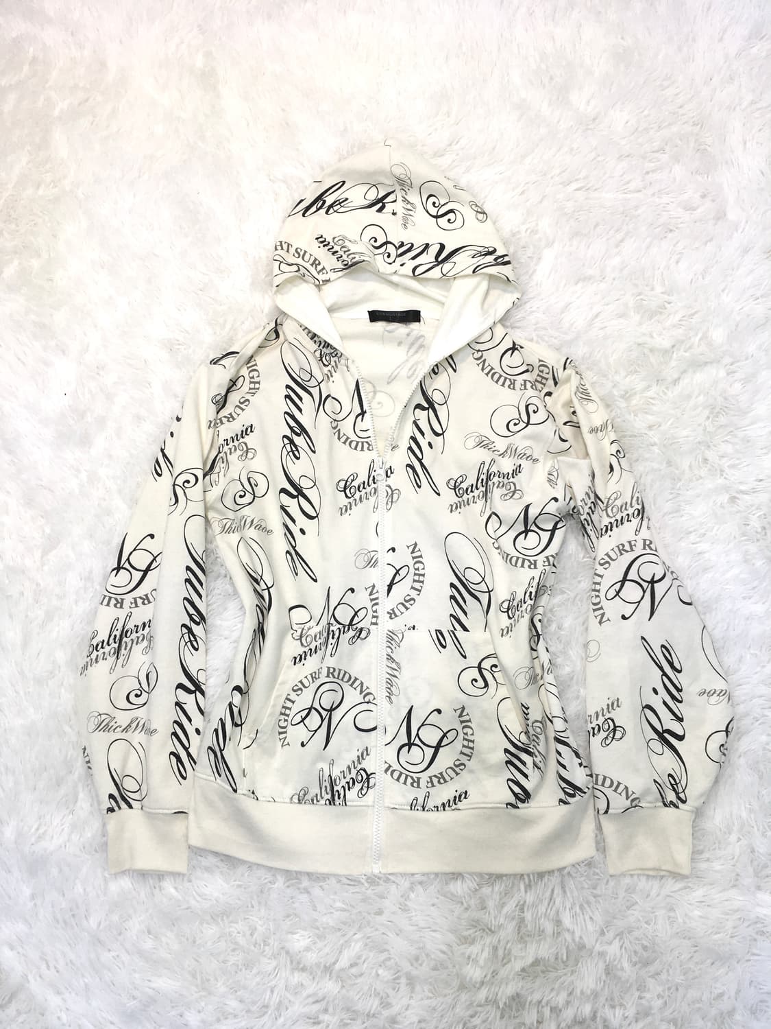 jpn vintage y2k ivory hood zipup 상품이미지6