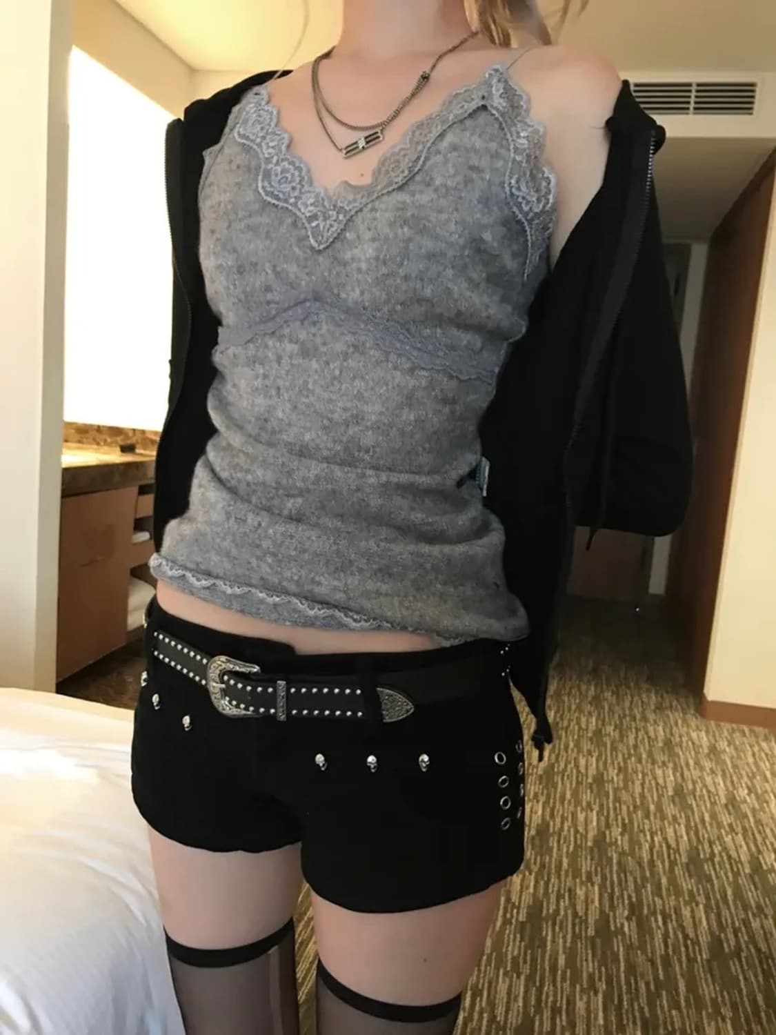 쿄이 whisper lace sleeveless 레이스 슬리브리스 나시 상품이미지2