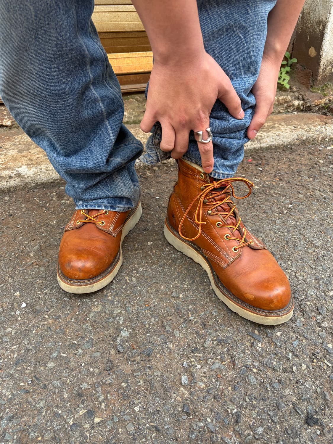 Thorogood USA plain moc toe leather boot 상품이미지1