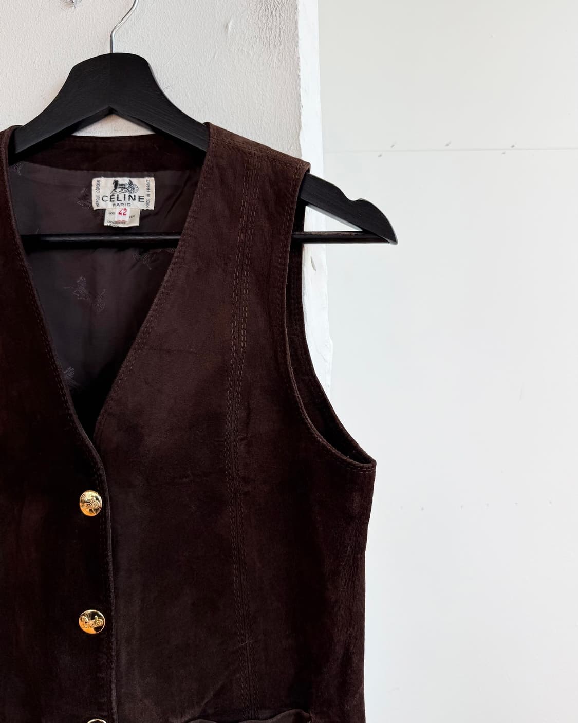 셀린느 브라운 스웨이드 베스트 자켓  상품이미지5