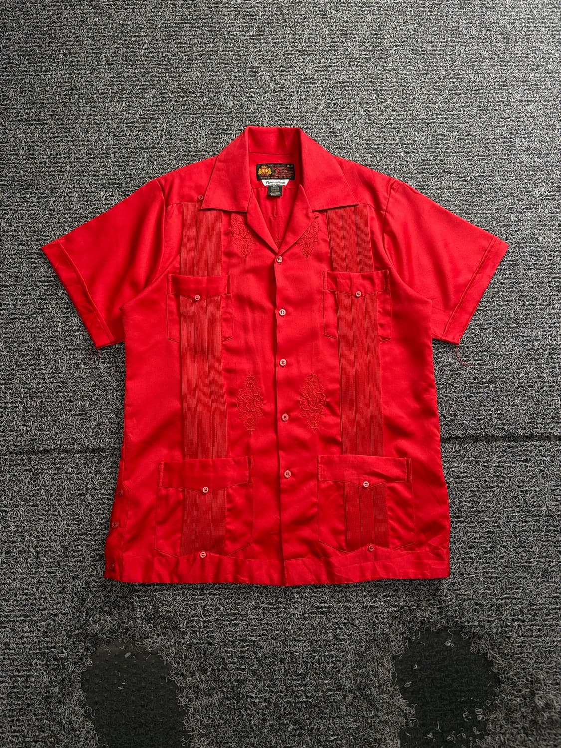 80s USA 구아야베라 린넨 쿠바 셔츠 4077 상품이미지2