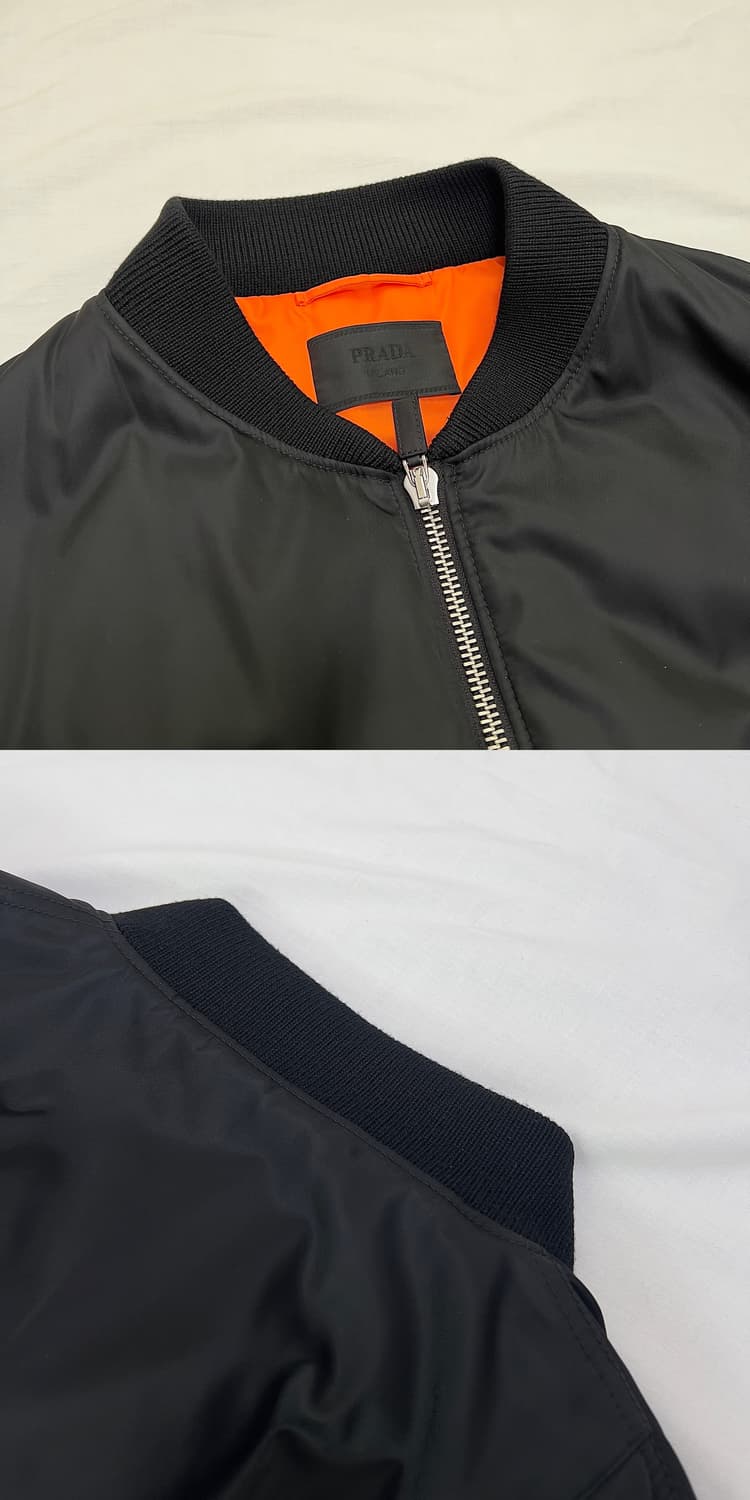 (우체국 택포가격) 프라다 리나일론 봄버 바머 재킷 블랙 XL 상품이미지7