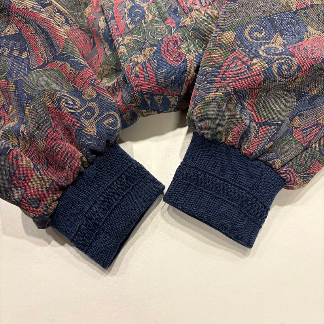 [L] 93s 발렌시아가 빈티지 패턴 실크 봄버 자켓 B709 상품이미지9