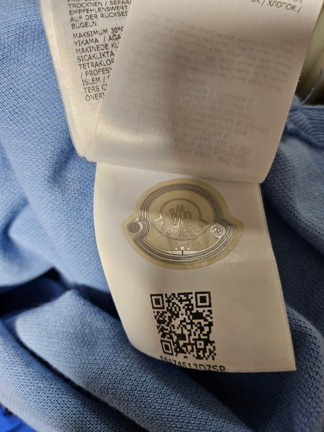 몽클레어 하늘색 반팔 카라티 xl 상품이미지5