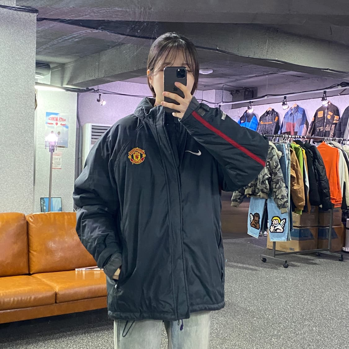 나이키 맨유 패치로고 투웨이 패딩 점퍼 B3595 상품이미지1