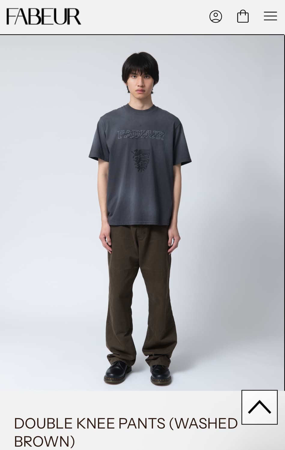 Fabeur 더블니 팬츠 brown L 상품이미지3