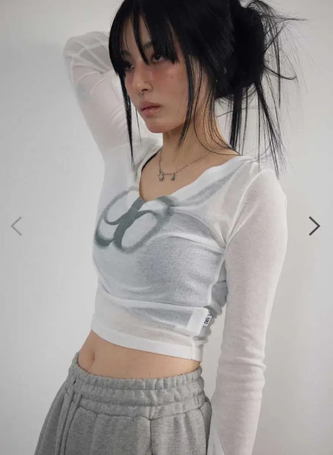 애즈온 씨스루 티 상품이미지1