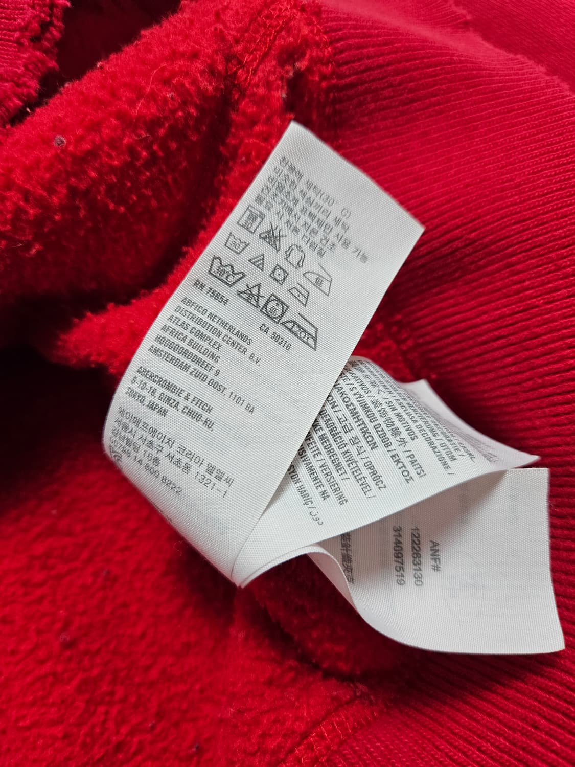 아베크롬비 머슬핏 후드 집업 레드 상품이미지9