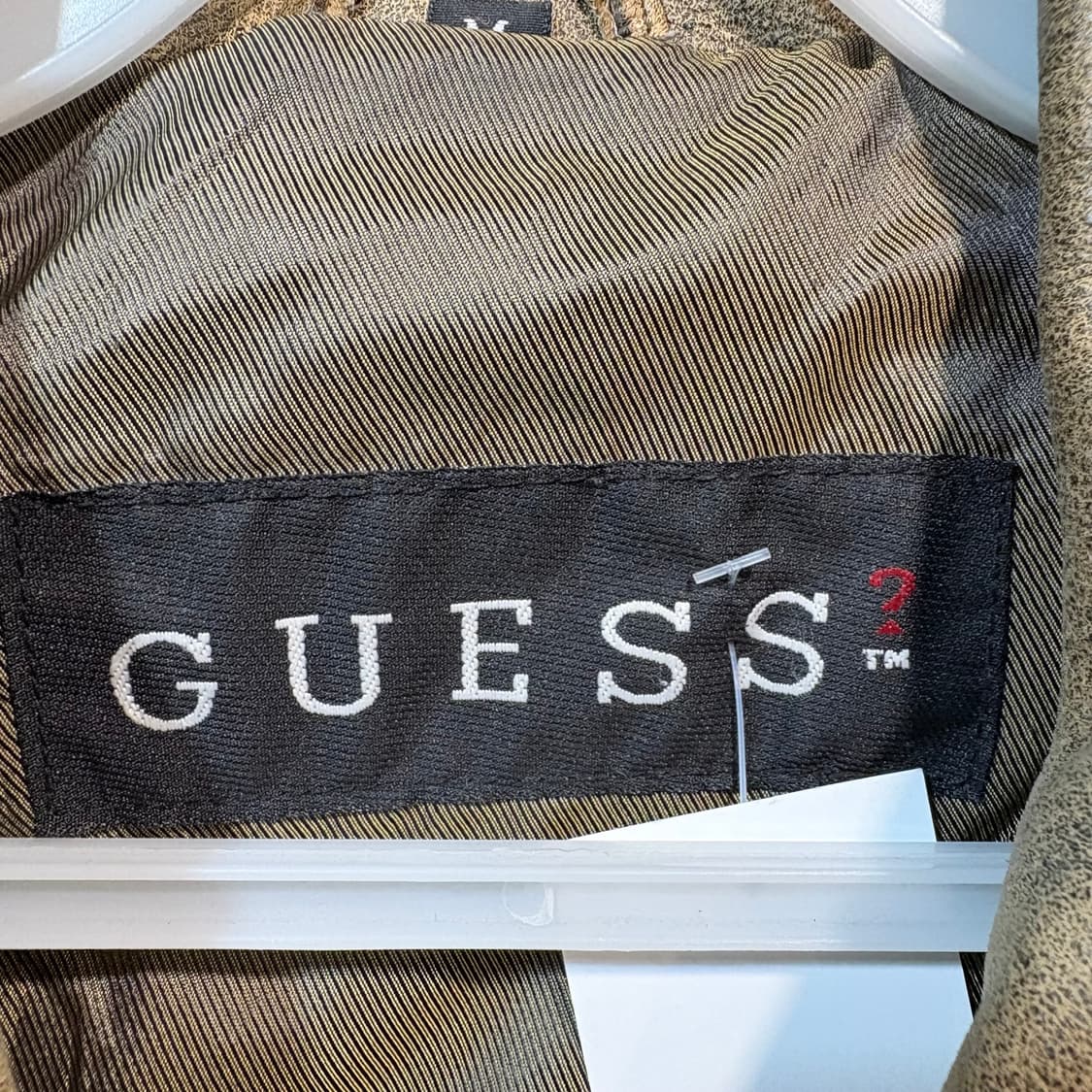 [M] GUESS 게스 빈티지 워싱 가죽 자켓 상품이미지5