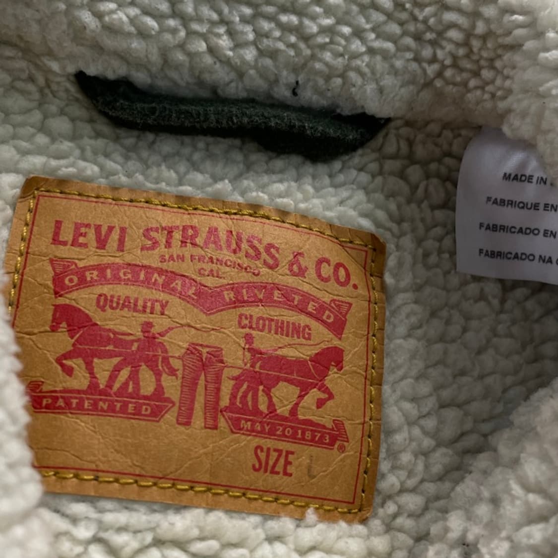 100 리바이스 체크 쉐르파 자켓 상품이미지3