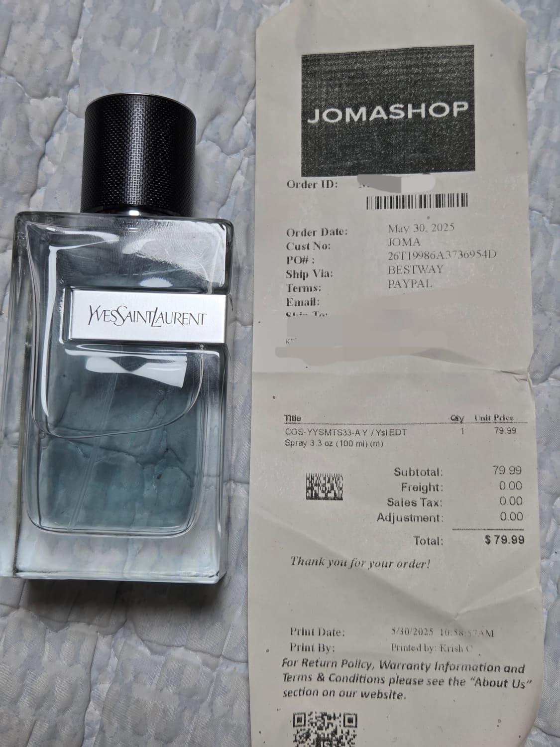 입생로랑 y edt 100ml 상품이미지2